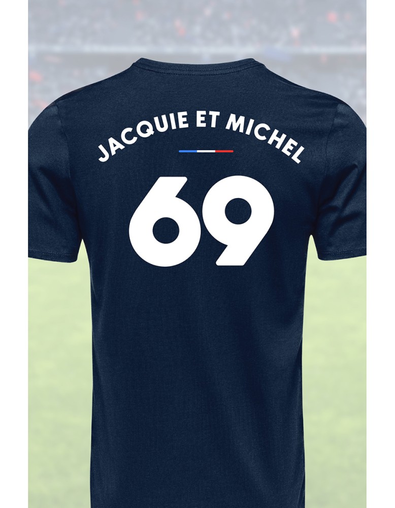 Tee shirt joueur 69 Jacquie  Michel