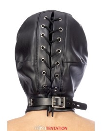 Cagoule BDSM fermée simili cuir - Fetish Tentation