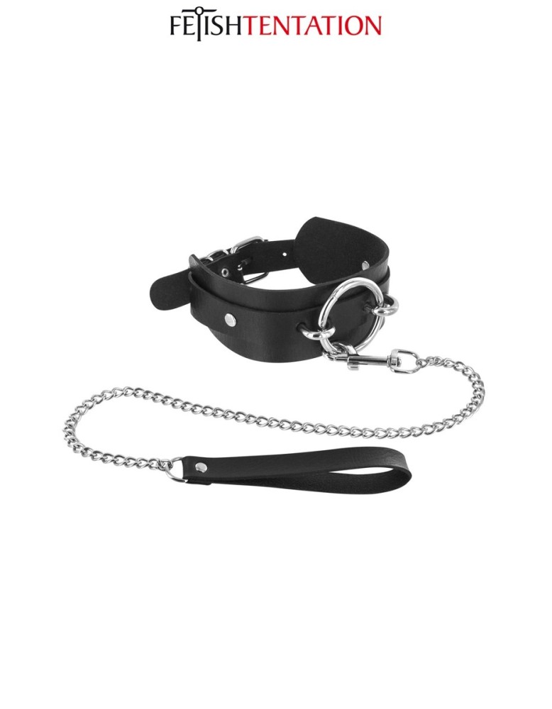 Collier avec anneau laisse - Fetish Tentation Collier avec anneau laisse - Fetish Tentation