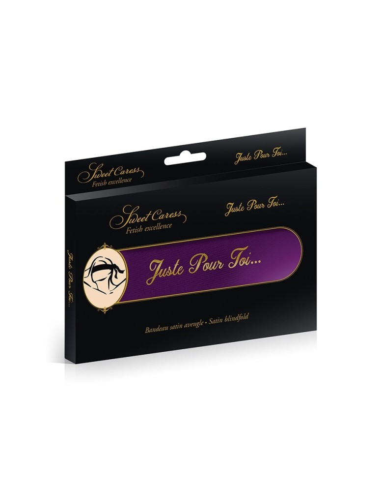Bandeau BDSM satin pourpre - Sweet Caress