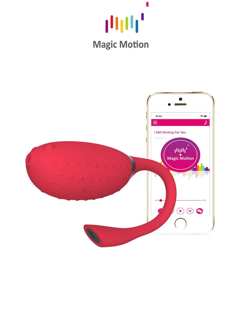 Oeuf vibrant connecté Magic Fugu rouge - Magic Motion
