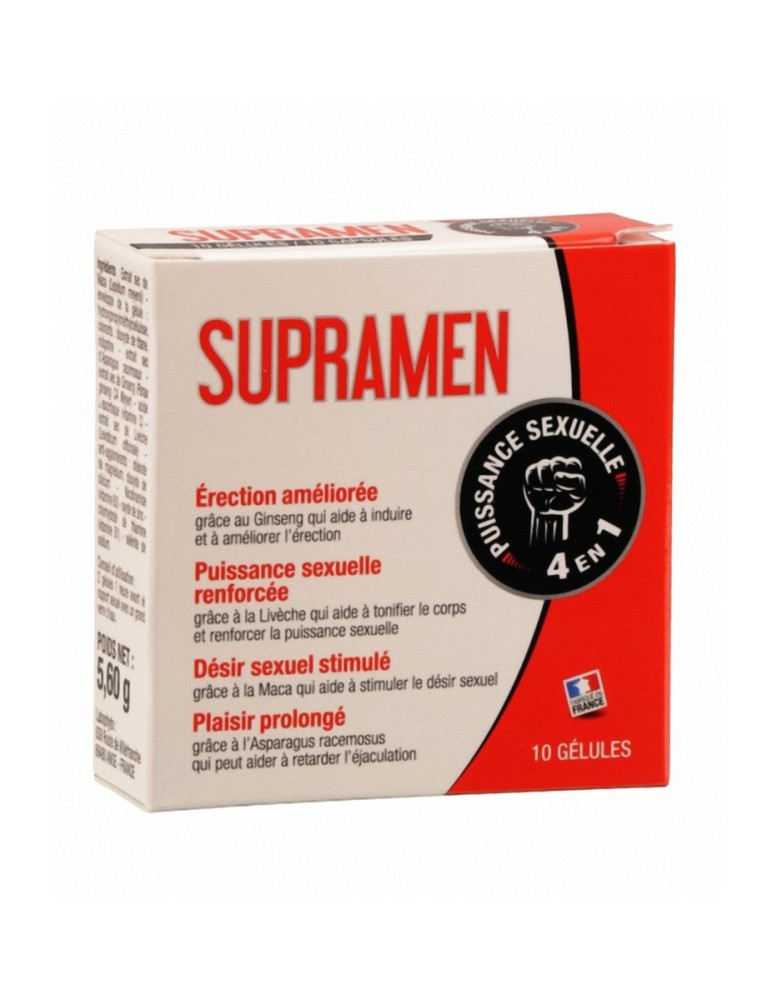 Supramen 10 gélules - Aphrodisiaque Supramen 10 gélules - Aphrodisiaque