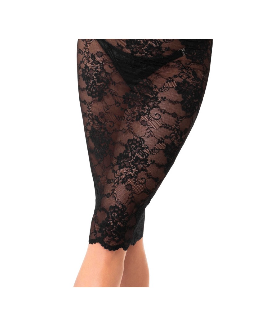 F338 Robe Midi en dentelle Nocturne