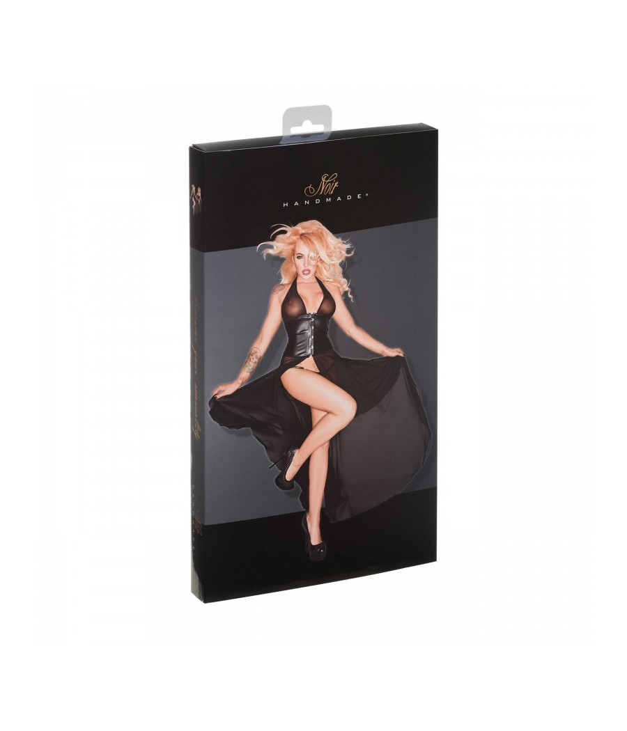 F047 Robe longue avec fermeture en corset