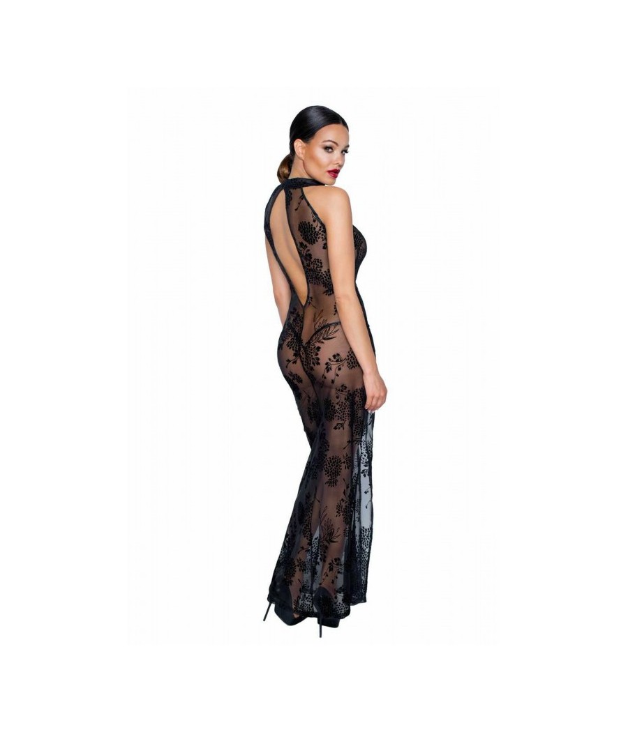 F239 Robe longue en tulle