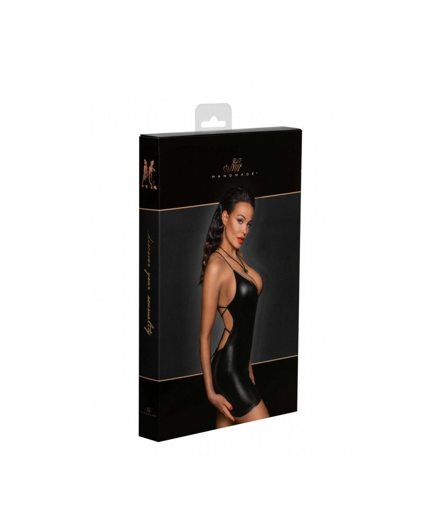 F252 Mini robe Powerwetlook avec dos lacé
