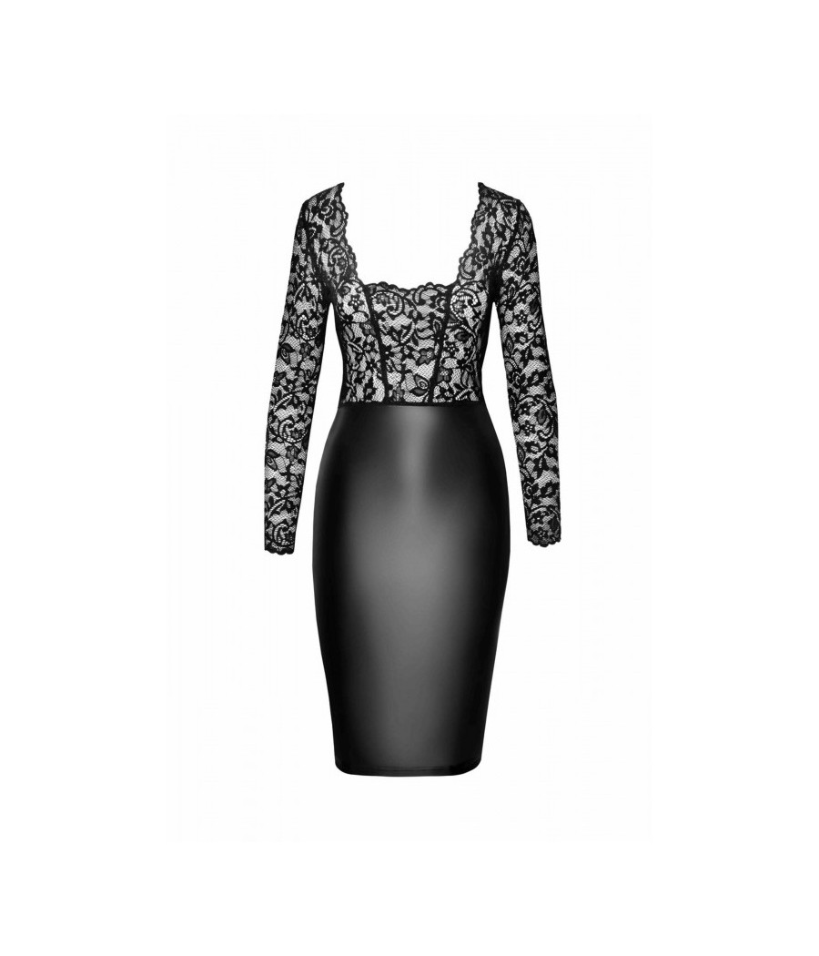 F295 Euphoria Robe midi en dentelle et wetlook