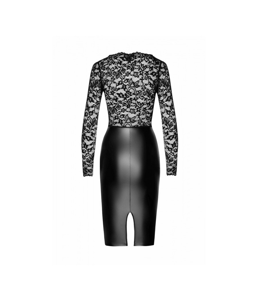 F295 Euphoria Robe midi en dentelle et wetlook