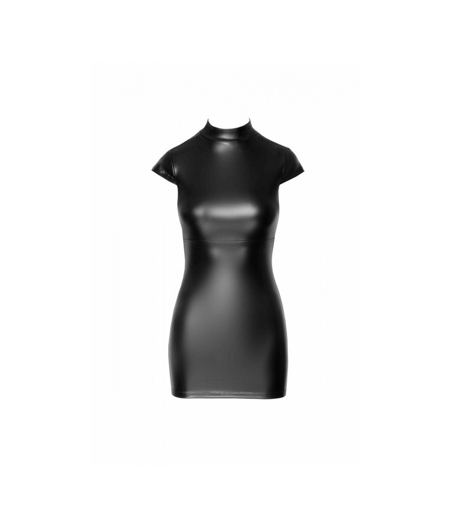 F309 Mini robe fantaisie wetlook avec laçage au dos