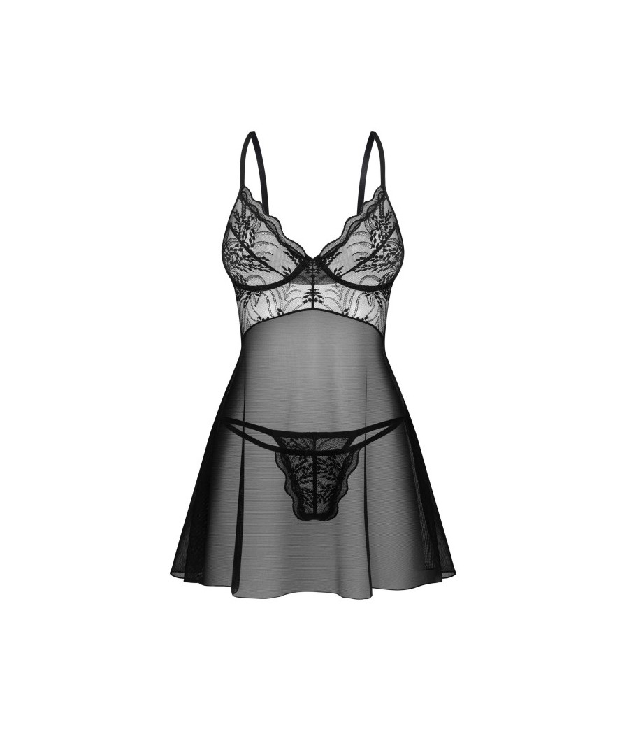 Perisia babydoll et string - Noirs