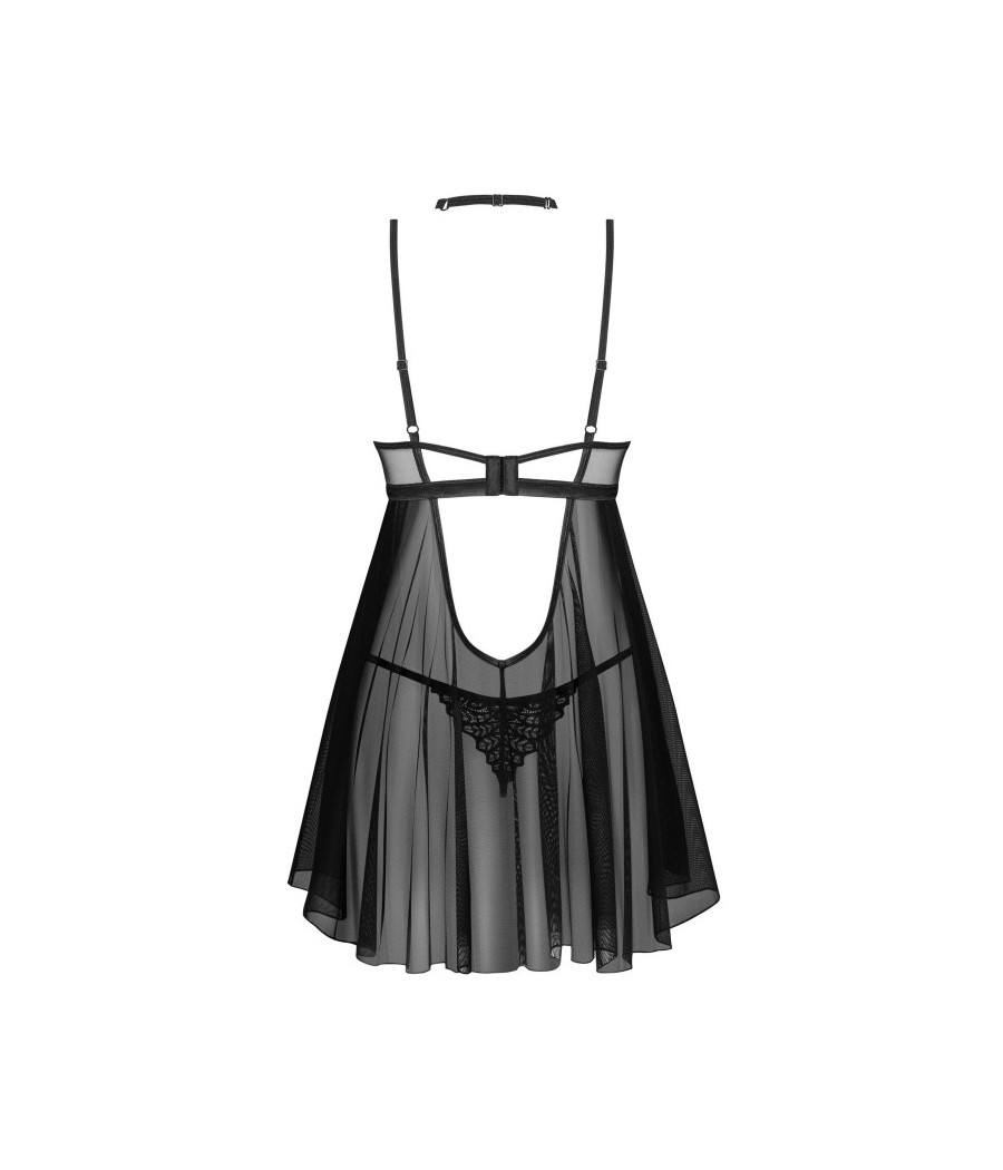 Donarella babydoll et String - Noire - NP