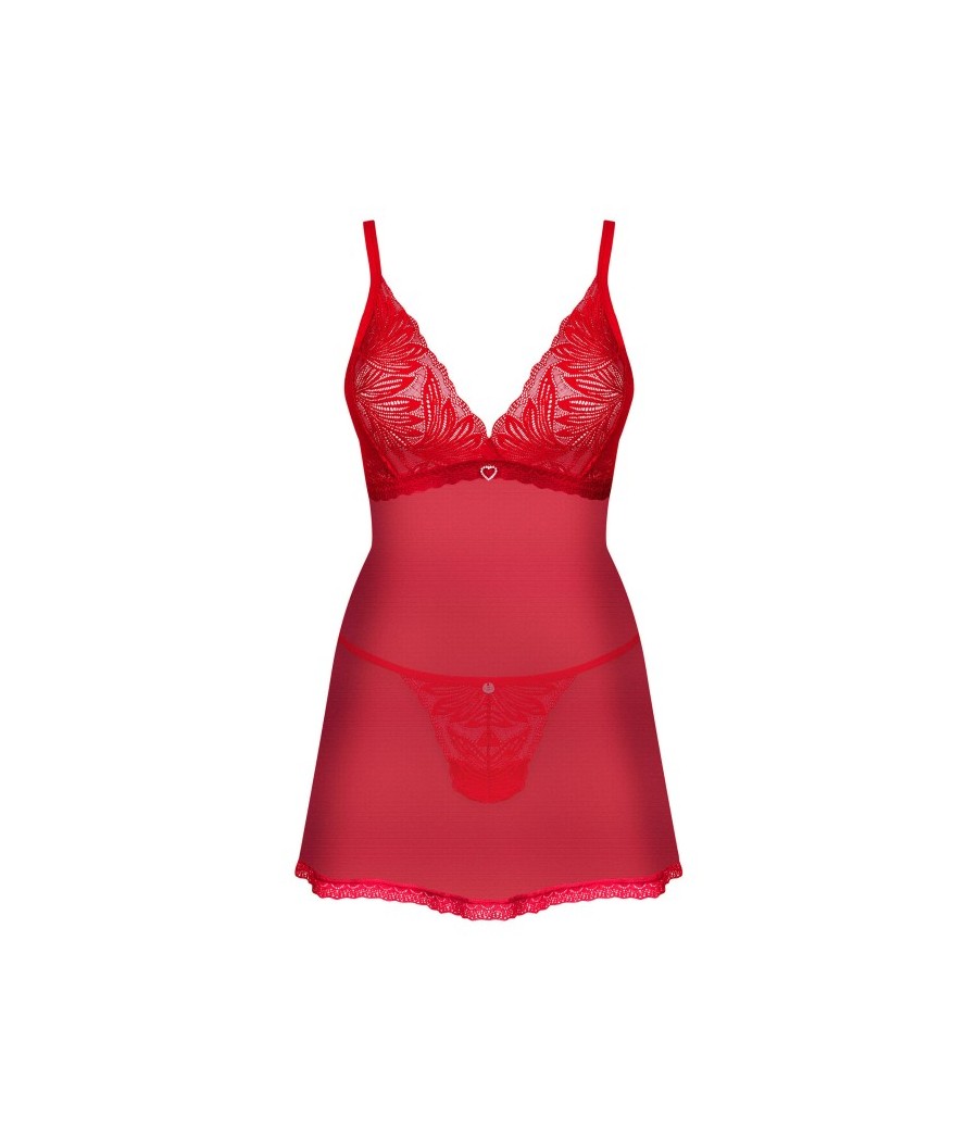 Chilisa babydoll et string - Rouge