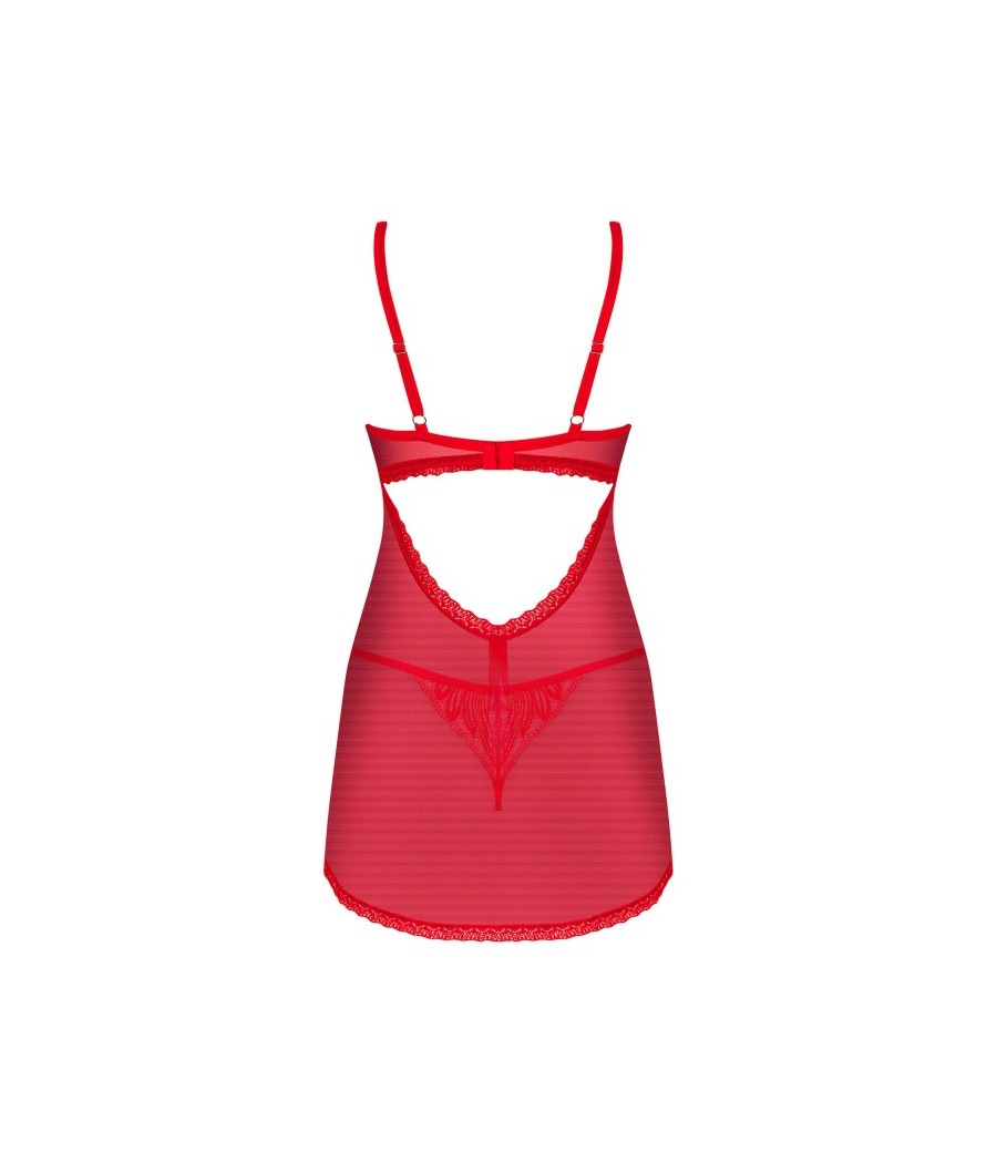 Chilisa babydoll et string - Rouge