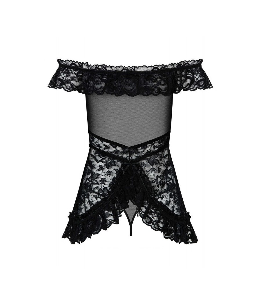 Flores babydoll - Noir