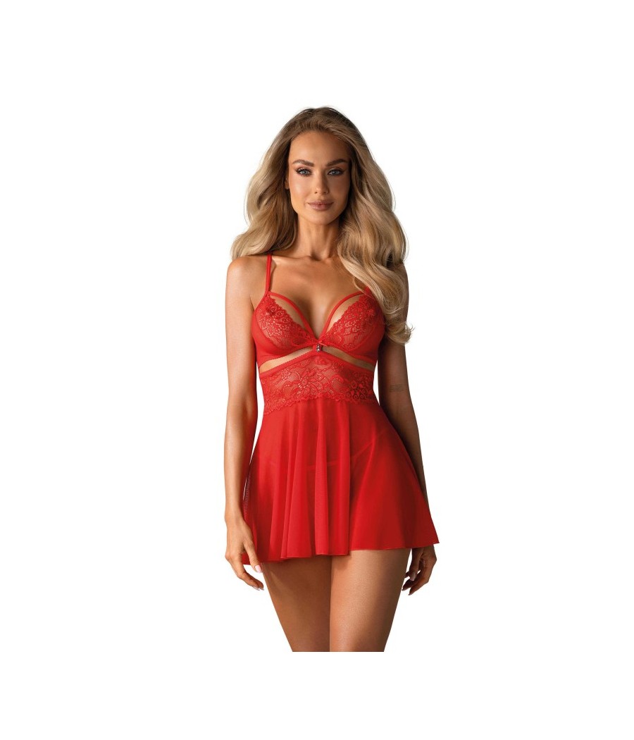 838-BAB-3 Babydoll - Rouge
