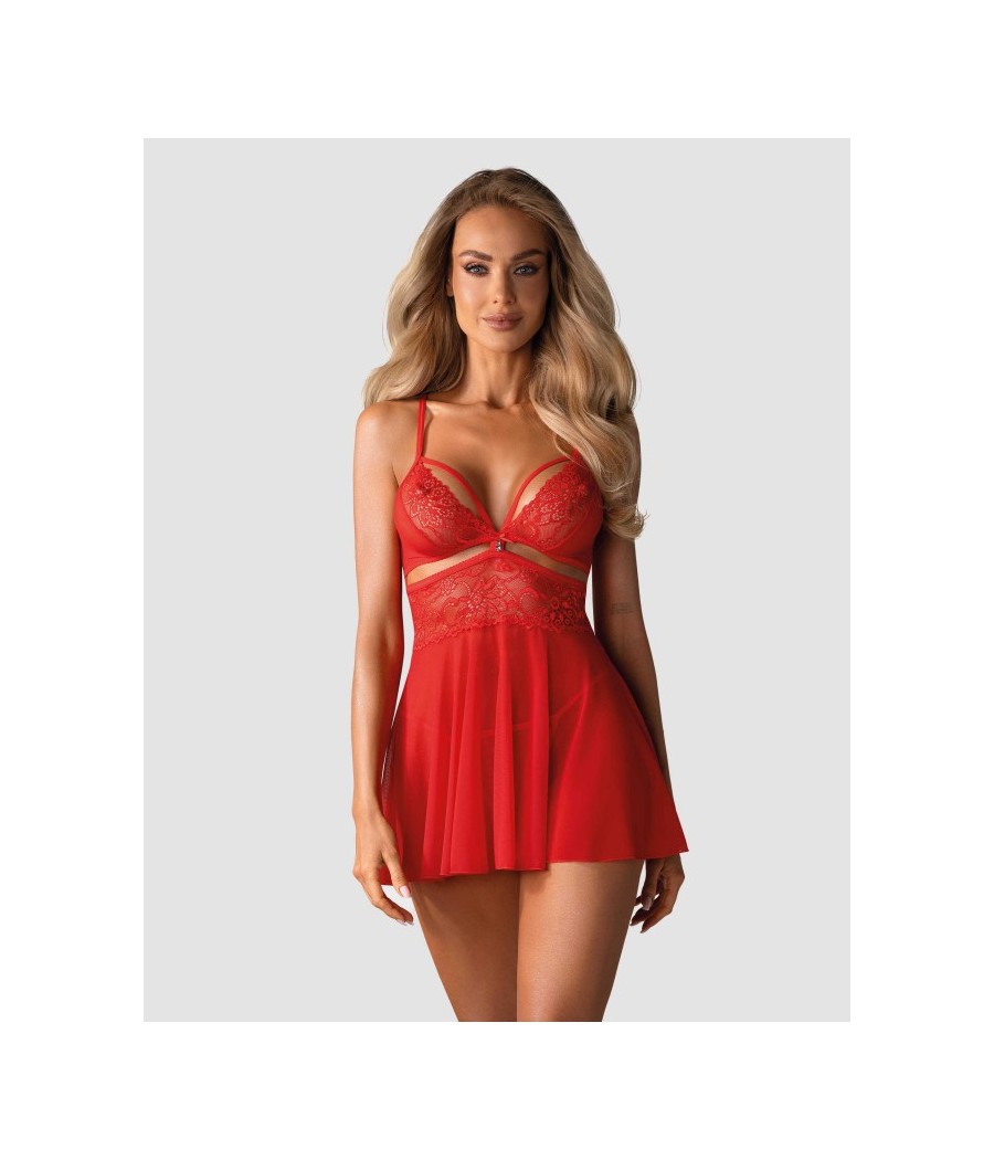 838-BAB-3 Babydoll - Rouge