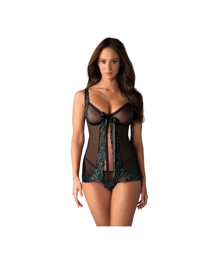 Amanta Babydoll - Noir et Turquoise