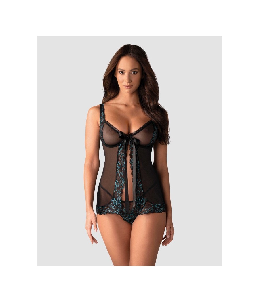Amanta Babydoll - Noir et Turquoise