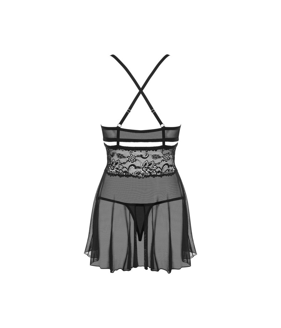 838-BAB-1 babydoll - Noir