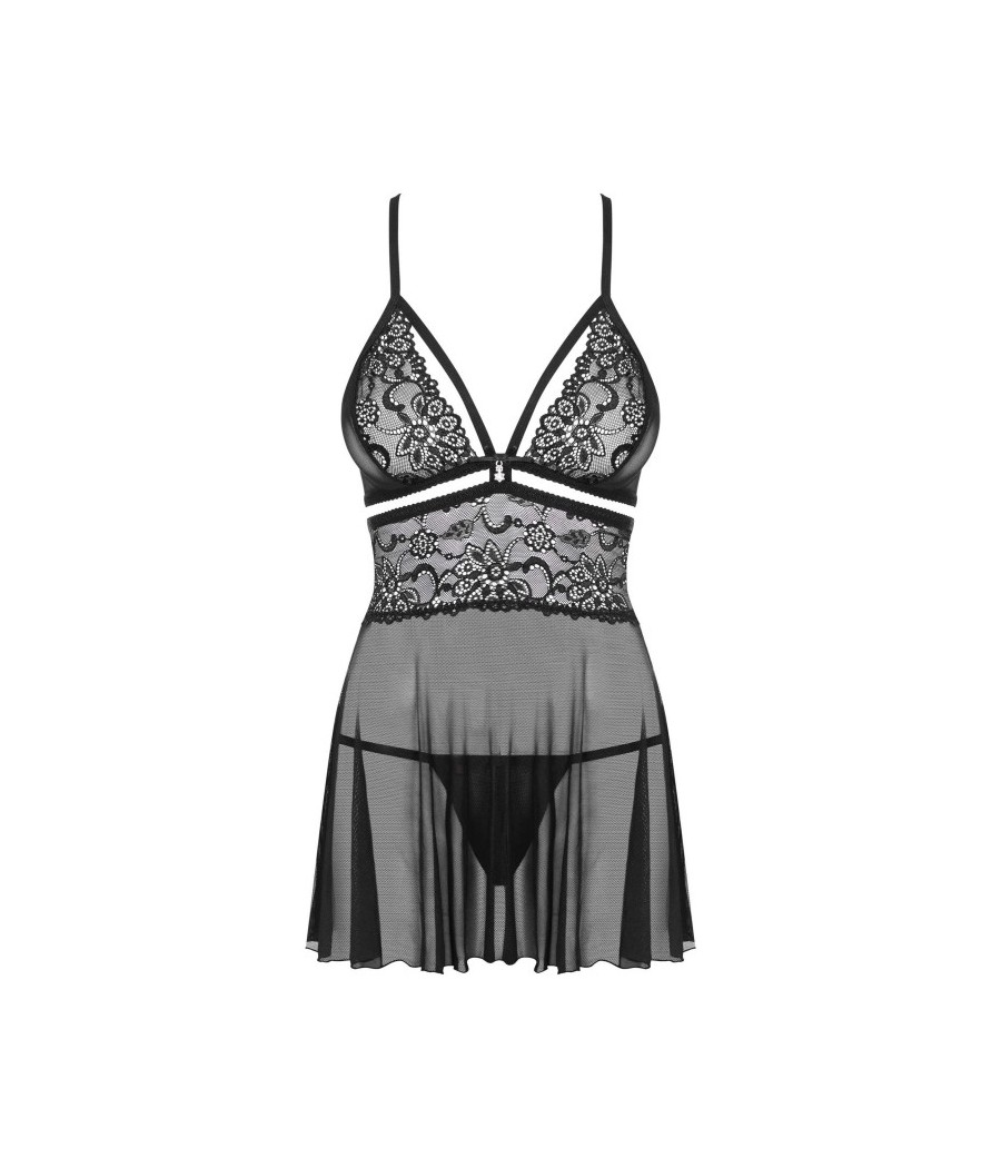 838-BAB-1 babydoll - Noir