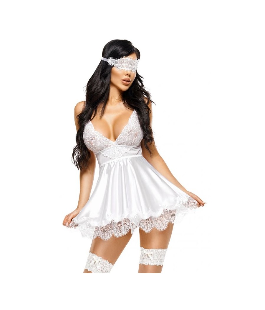 Eve Babydoll et Masque - Blanc