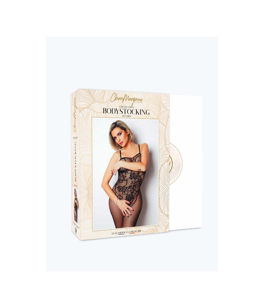 Le numéro 13 bodystocking Clara Morgane - Noir