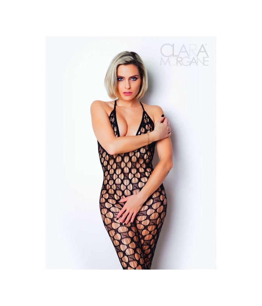 Le numéro 11 bodystocking Clara Morgane - Noir