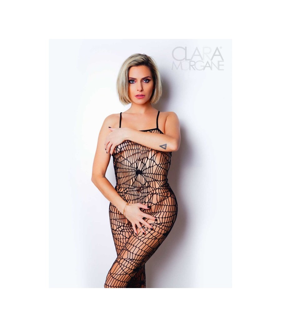 Le numéro 7 bodystocking Clara Morgane - Noir
