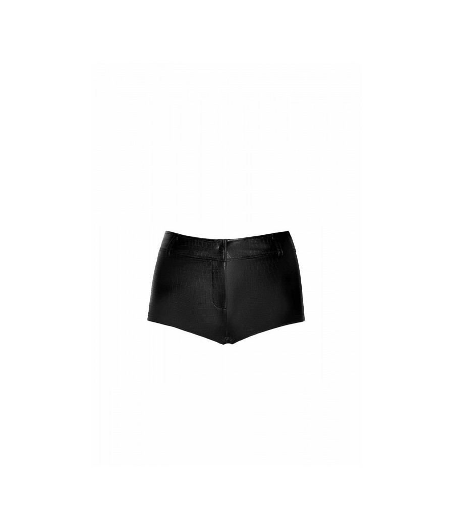 F318 Short wetlook imprimé crocodile sauvage