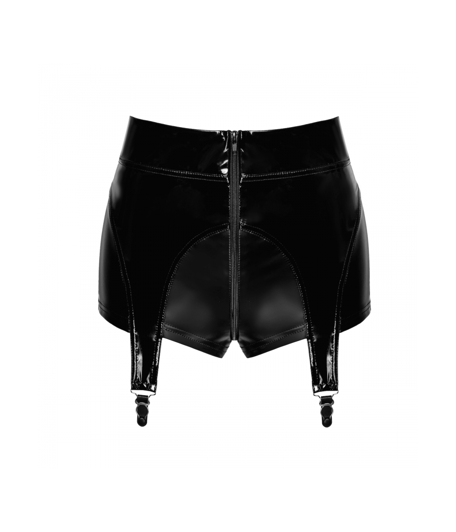 F325 Short porte-jarretelles en vinyle et wetlook