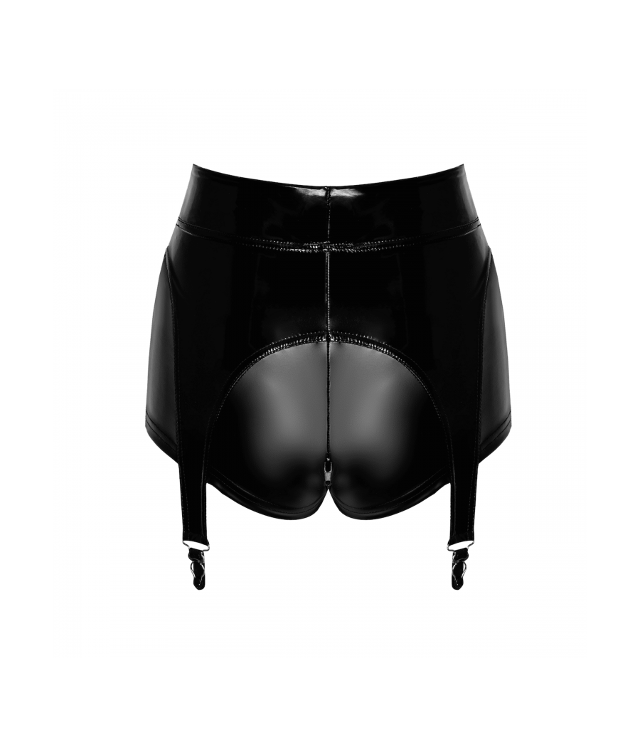 F325 Short porte-jarretelles en vinyle et wetlook