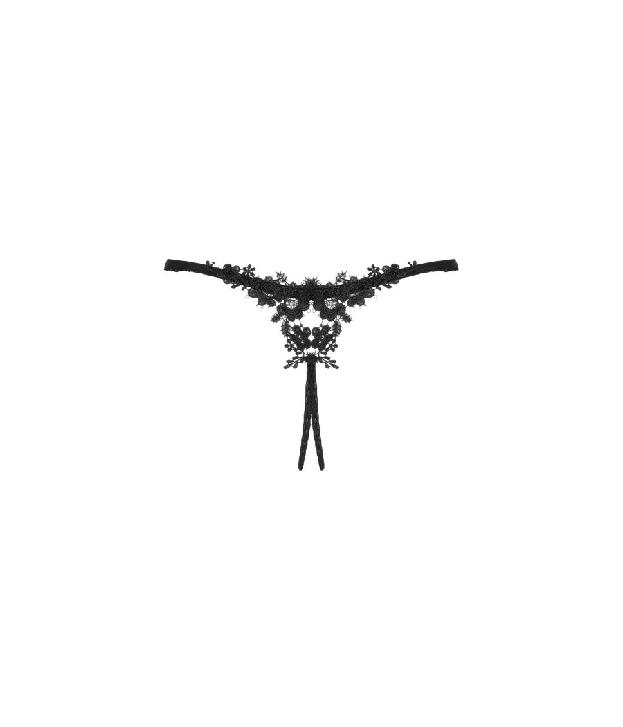 Celia string ouvert noir