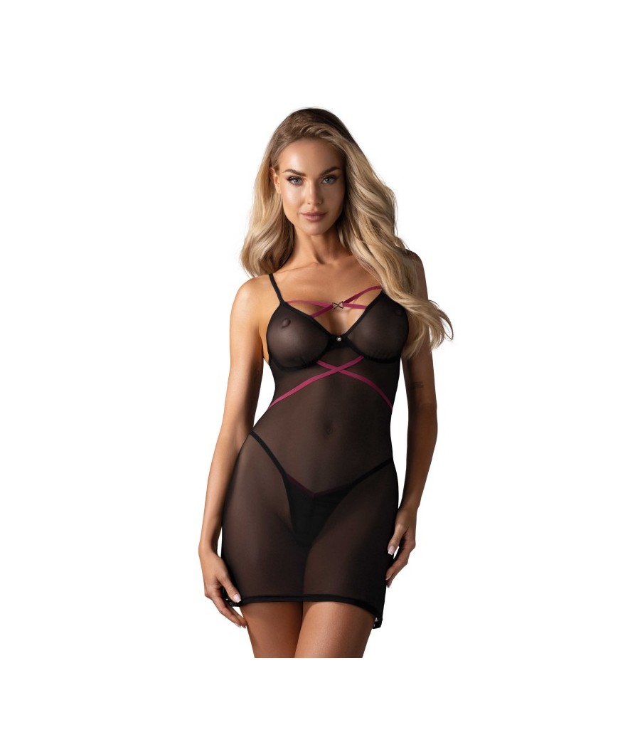 Novenes nuisette et string - Noir