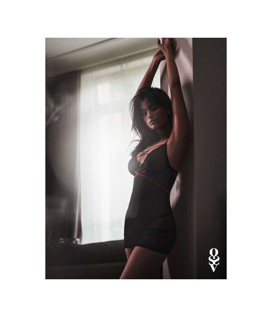 Novenes nuisette et string - Noir