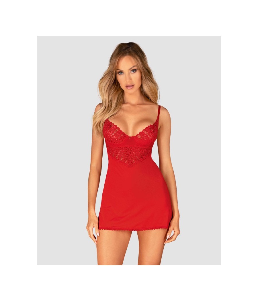 Ingridia nuisette et string - Rouge