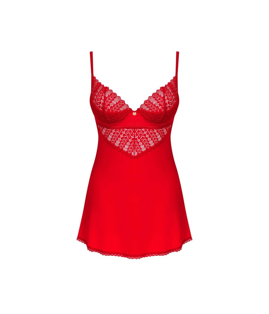 Ingridia nuisette et string - Rouge