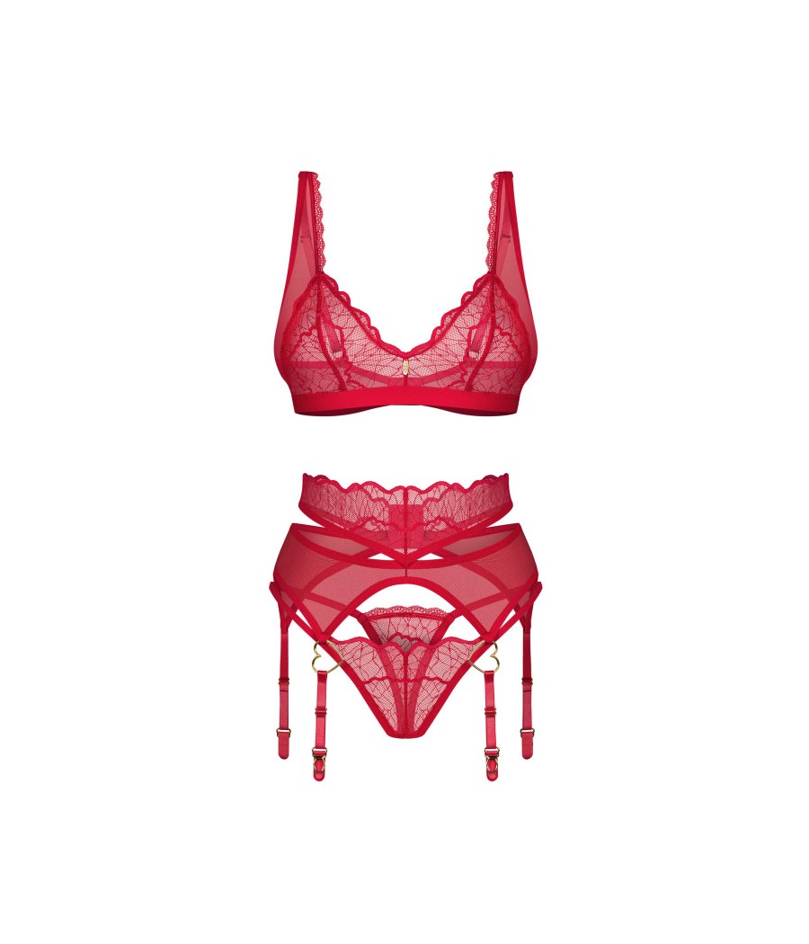 Cupide Desir ensemble 3 pièces - Rouge
