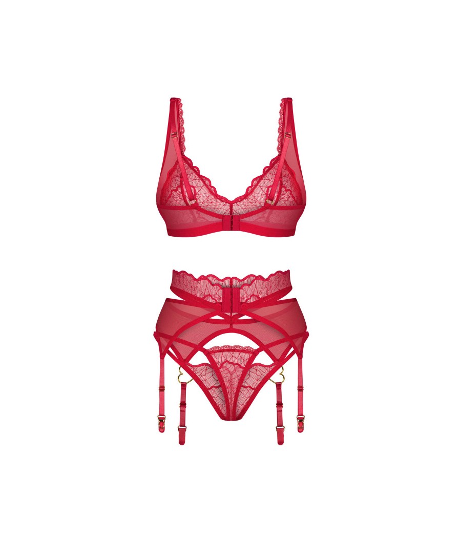 Cupide Desir ensemble 3 pièces - Rouge