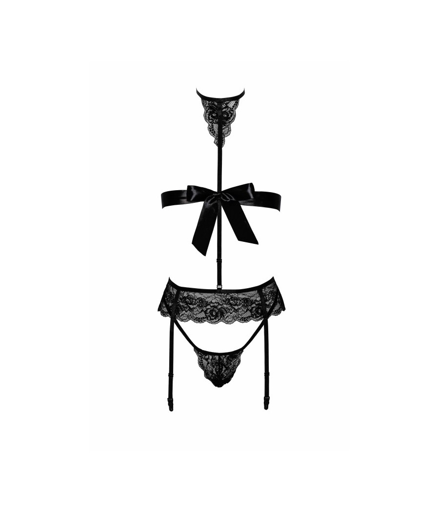 Bondage 244 ensemble lingerie 4 pièces - noir