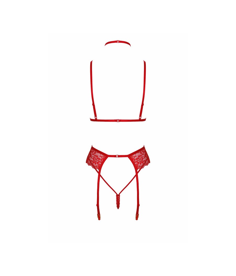 Bondage 243 ensemble lingerie 5 pièces - rouge