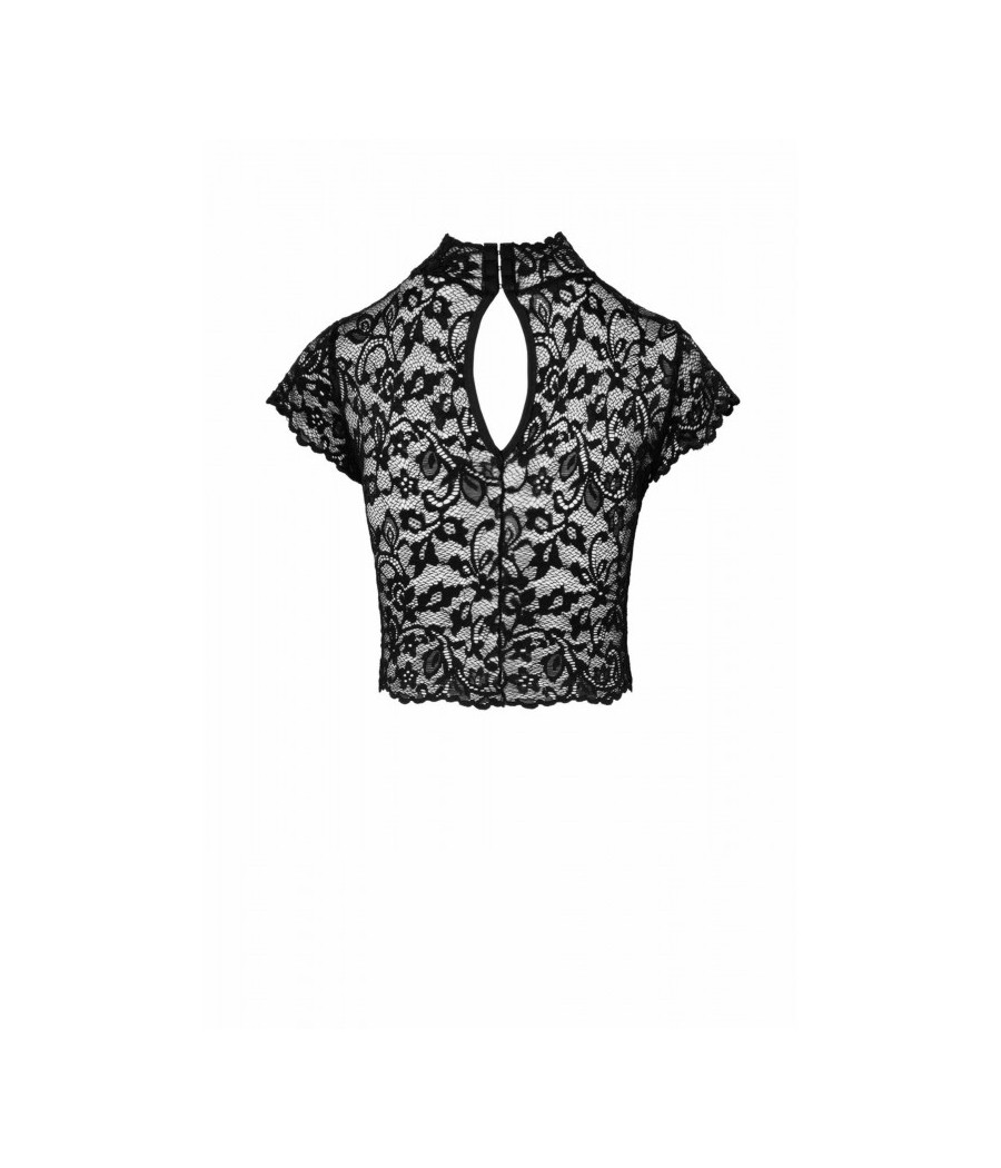 F303 Essence Top en dentelle avec col montant
