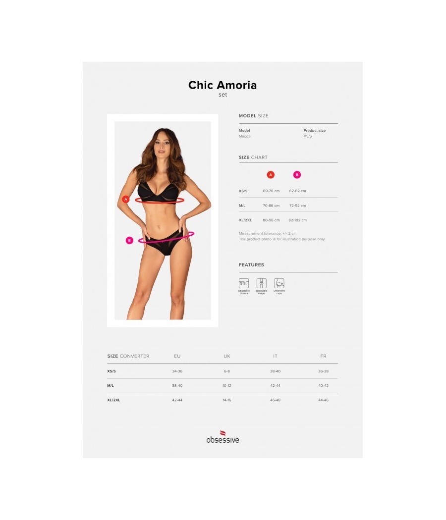 Chic Amoria ensemble 2 pièces - Noir