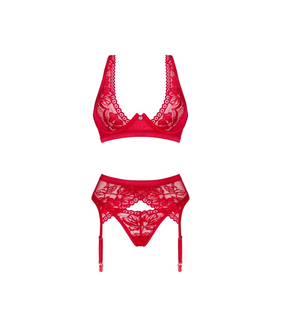 Lacelove ensemble 3 pièces - Rouge