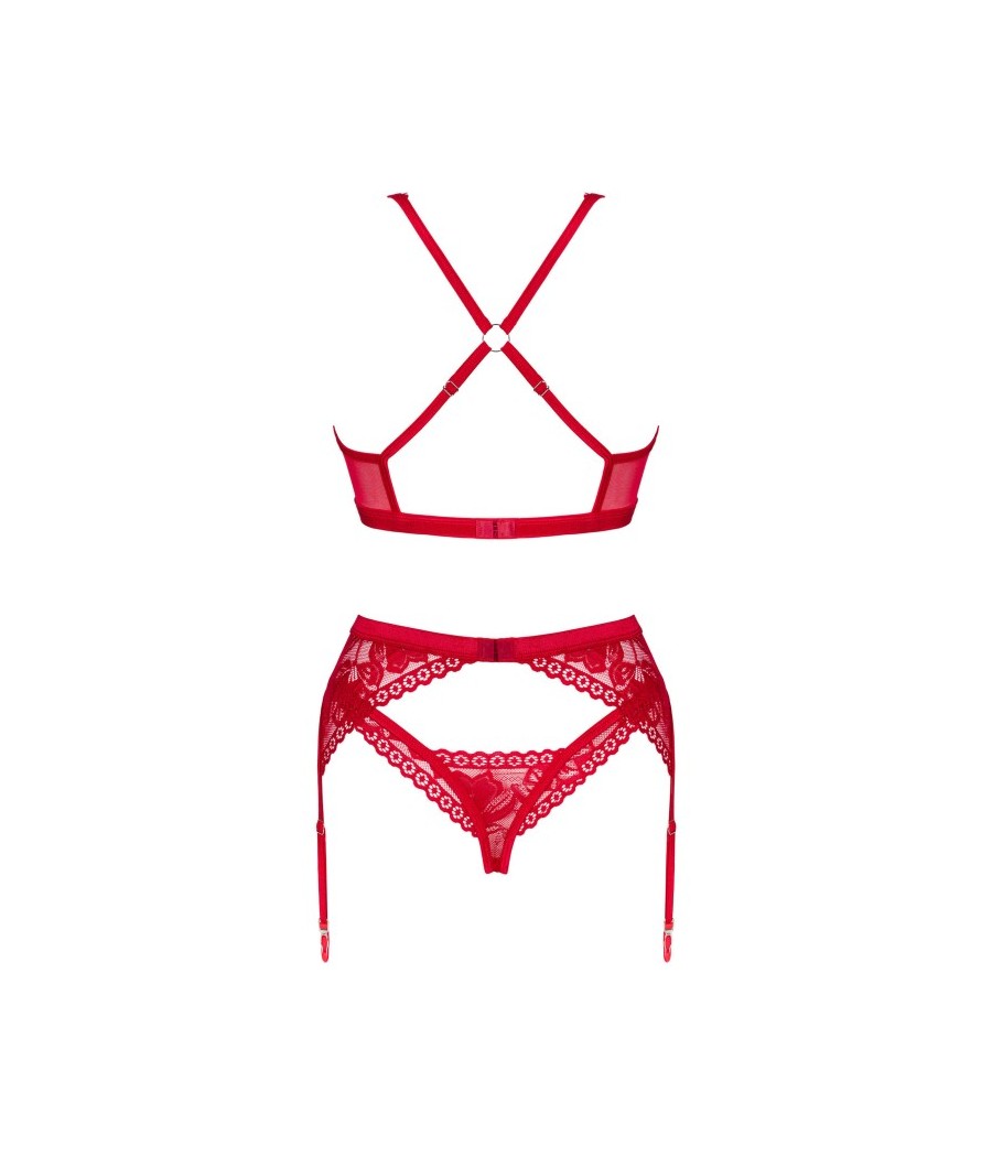 Lacelove ensemble 3 pièces - Rouge