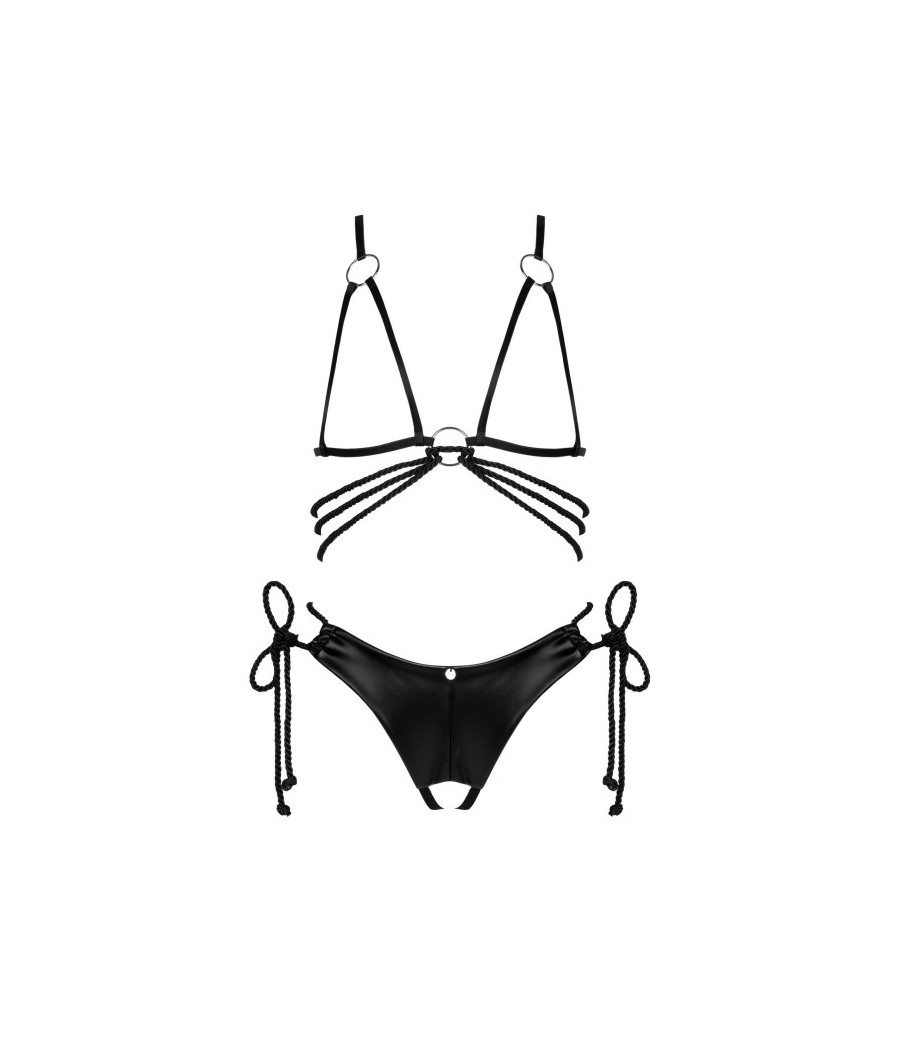 Cordellis ensemble ouvert - Noir wetlook