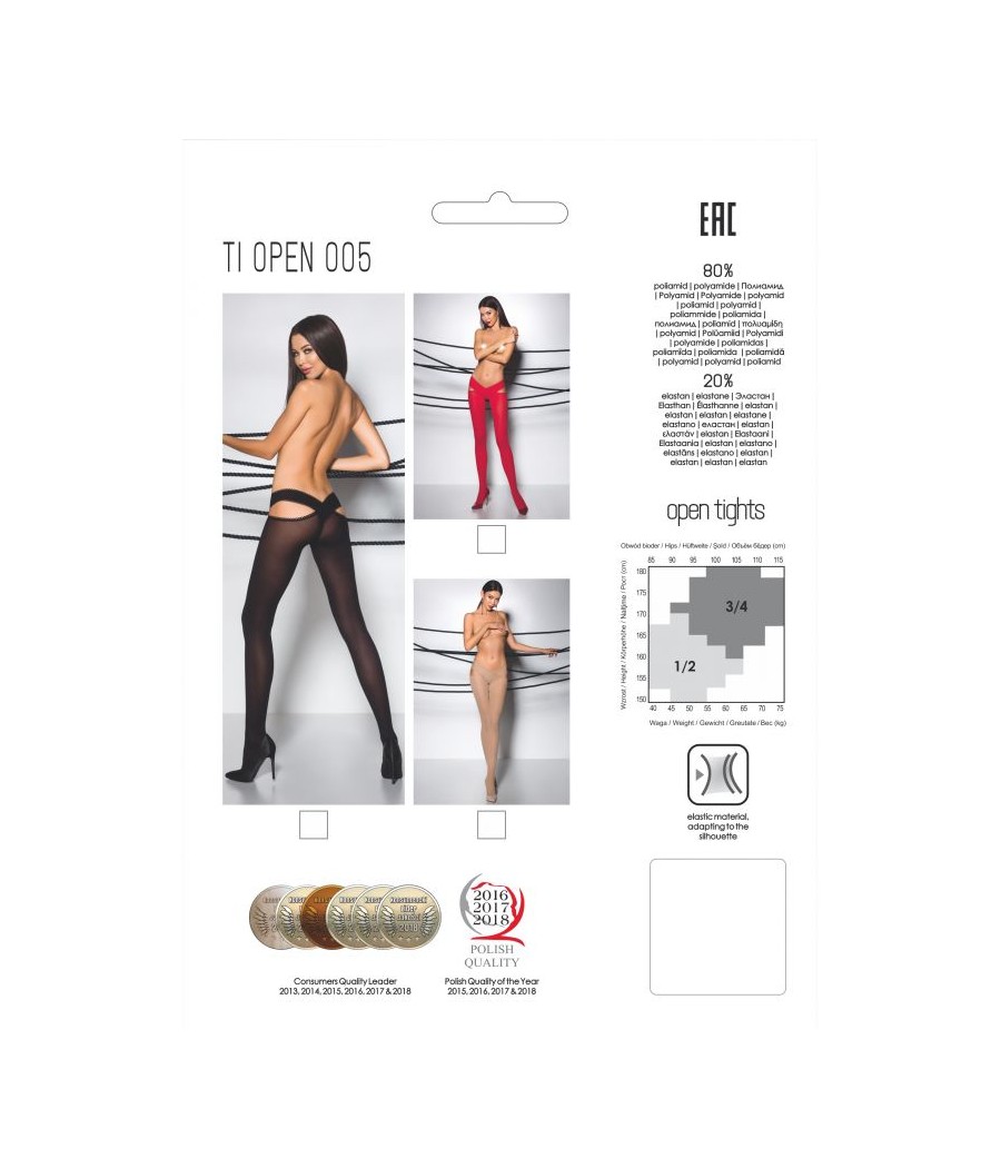 TI005R Collants 60 DEN - Rouge
