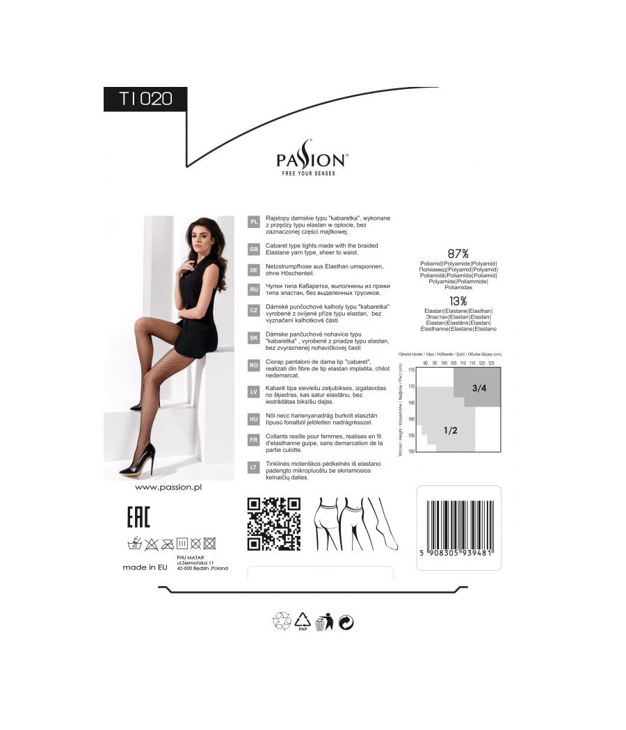 TI020 Collants Résille - Blanc