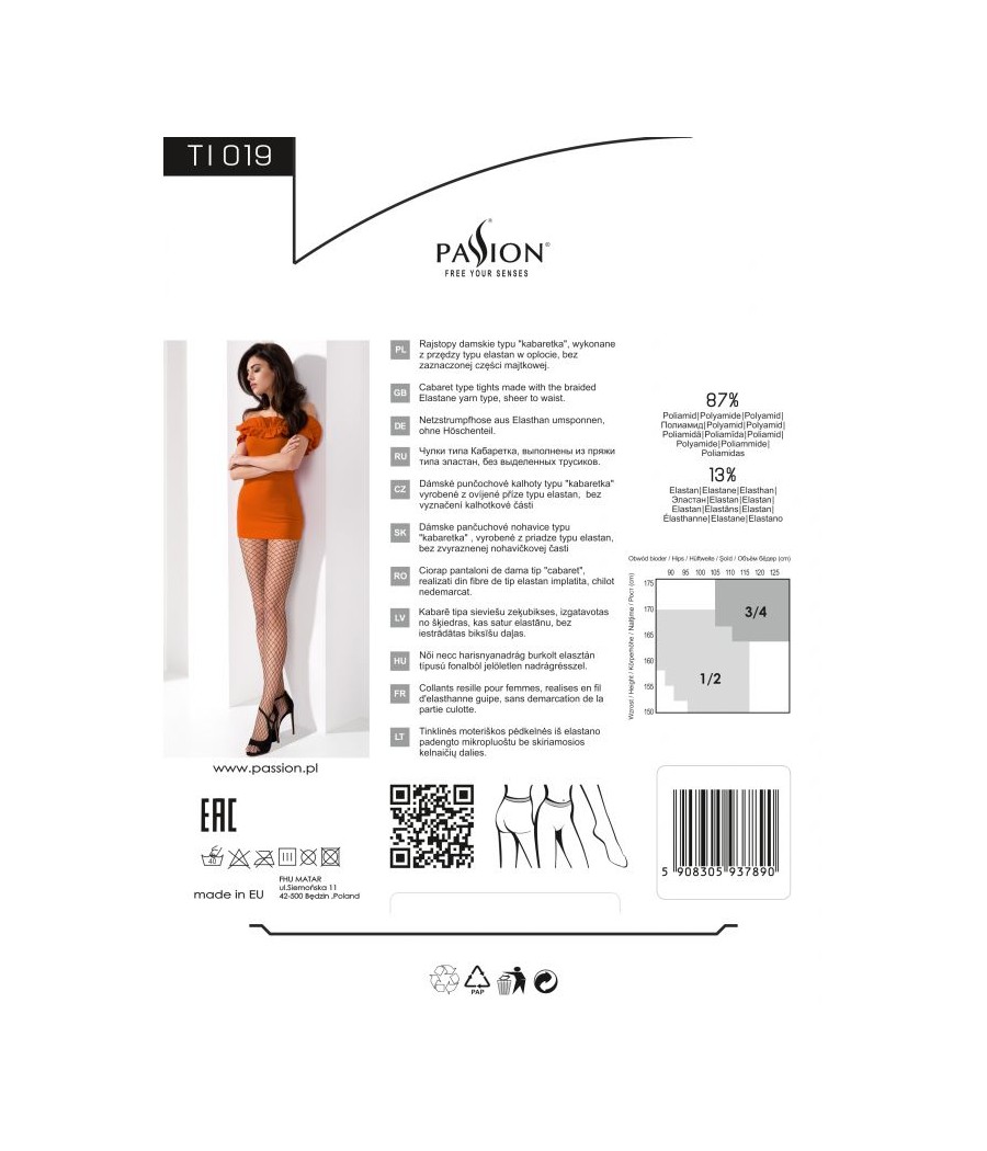 TI019 Collants Résille - Blanc