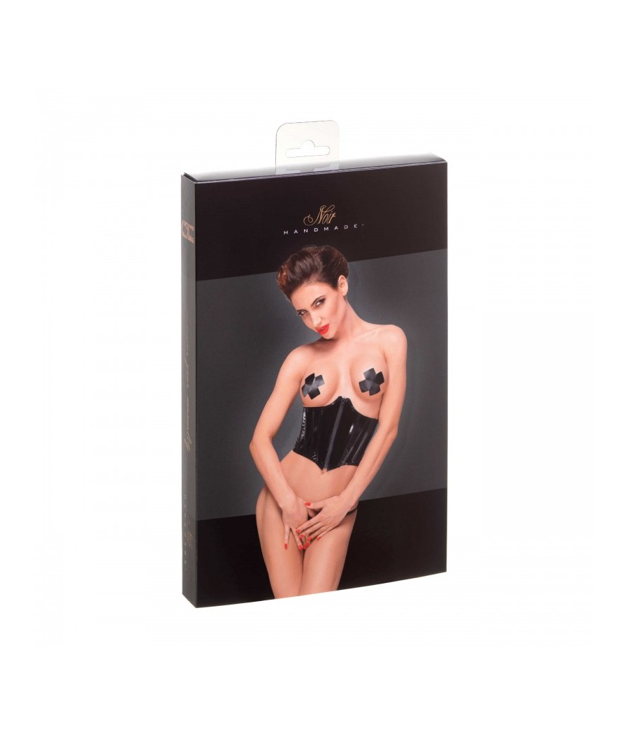 F193 corset en PVC avec laçage réglable dans le dos