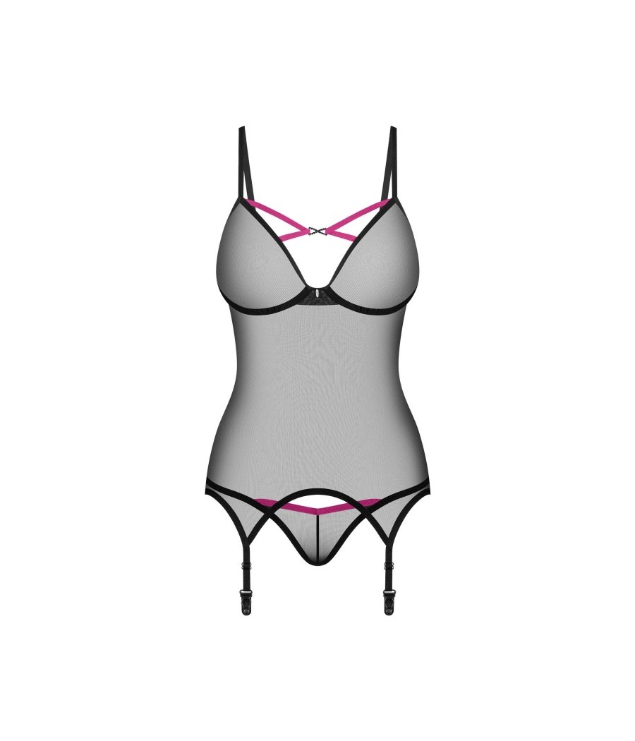 Novenes corset et string - Noir